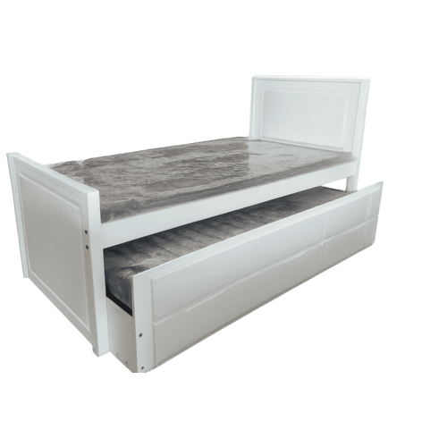 SN 5052 SB SINGLE BED WITH TRUNDLE-WHITE
